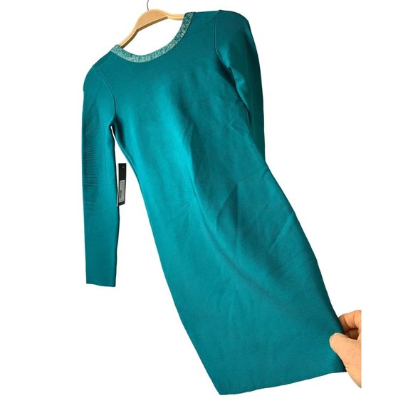 Marciano Los Angeles Aqua Bare Back Bandage Dress Small NWT Long Sleeve 6648 - Picture 4 of 16